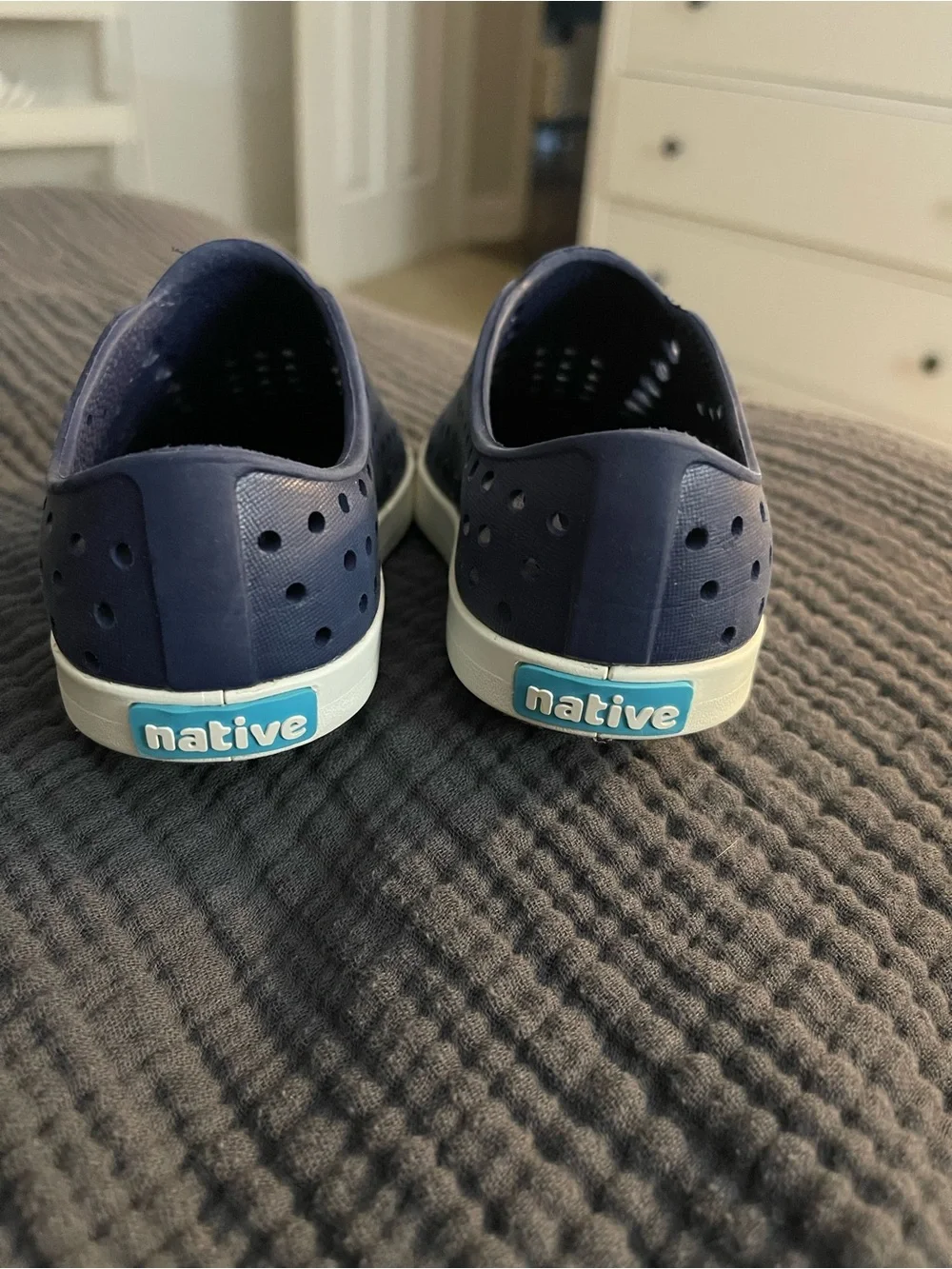 Native Kids Blue Slip-On Shoes size 8c